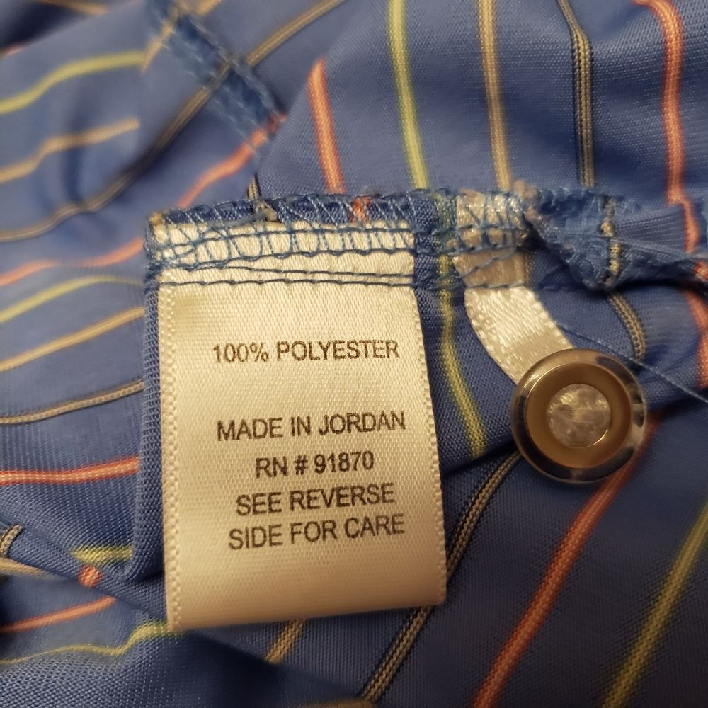 Men's Lone Cypress Pebble Beach Striped Golf Shirt Size M - Picture 9 of 11